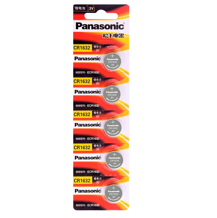 Panasonic CR1632 3V Lithium Battery 5-Pack Panasonic CR1632 3V Lithium Battery 5-Pack